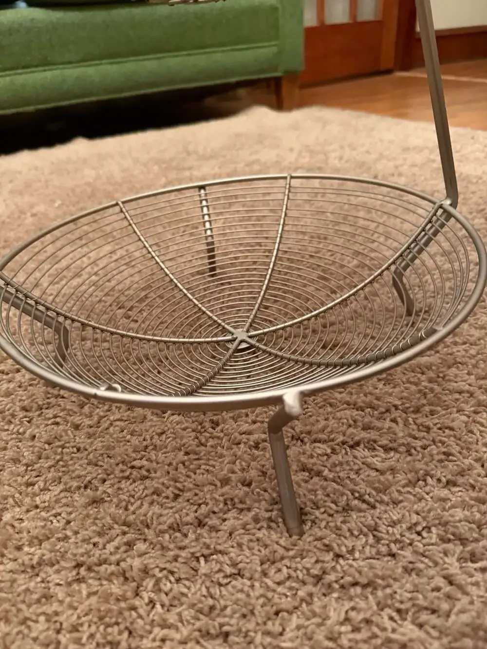 Tramontina 2-Tier Stainless Steel Wire Fruit Basket Stand with Handle